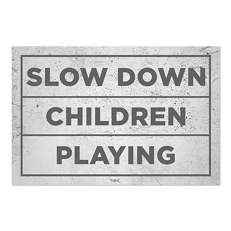 CGSignLab | האט ילדים משחקים -אפור בסיסי נצמד חלון | 36 x24